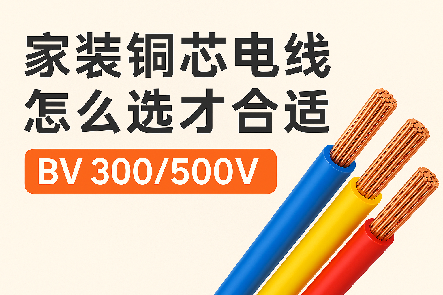 家装铜芯电线怎么选才合适 BV 300/500V ？？？？？？？
